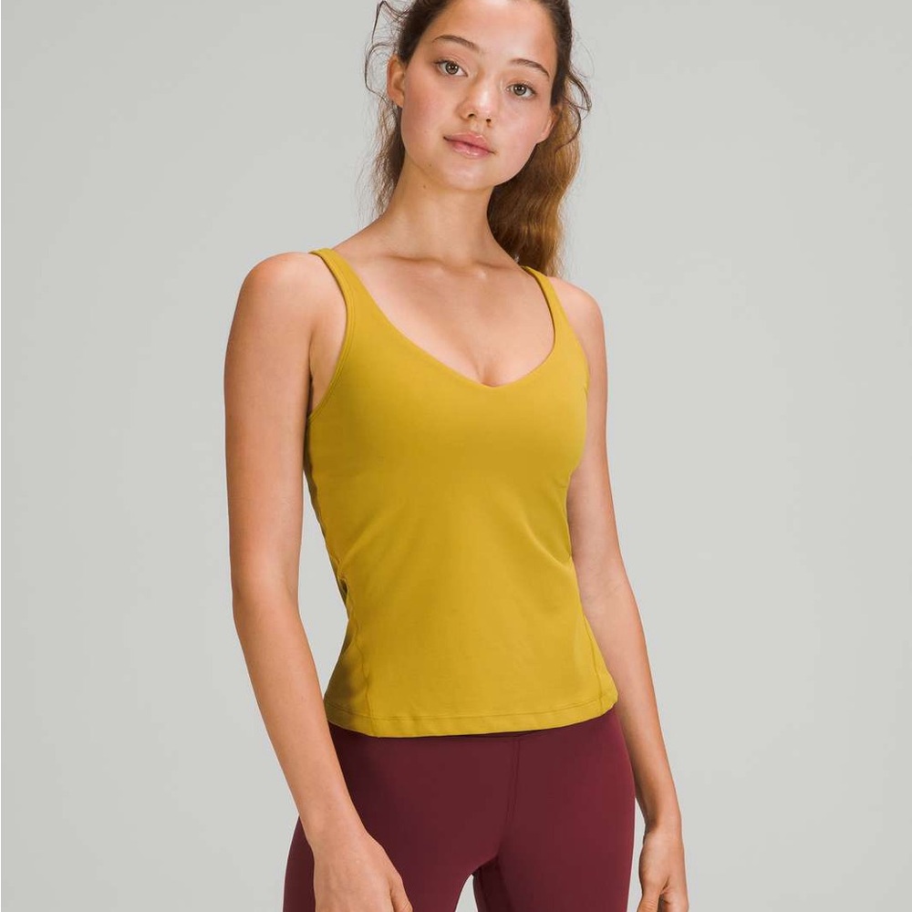 Align Waist Length Tank Top Size 8 Auric Gold